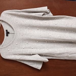 Pearl embellished hacci tee shirt